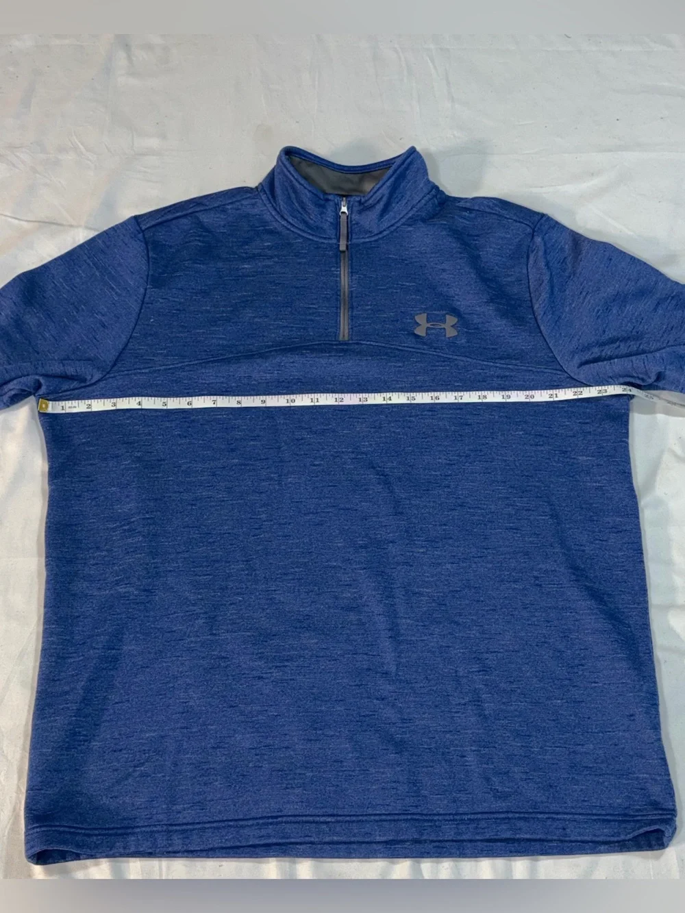 Under Armour Men's XL Blue Heather 1/4 Zip Pullover Loose Fit Golf B08